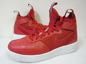 美中古 2016 NIKE AIR ULTRA FORCE 1 MID GYM RED WHITE ナイキ エア ウルトラ フォース ミッド レッド ホワイト 864014-600 25.5cm US7.5