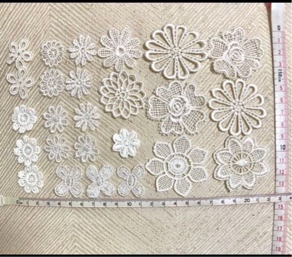 レース雑貨 レース ケミカルレース モチーフ 手芸 ハンドメイド 洋裁 お花 花柄 フラワー リボン レース生地