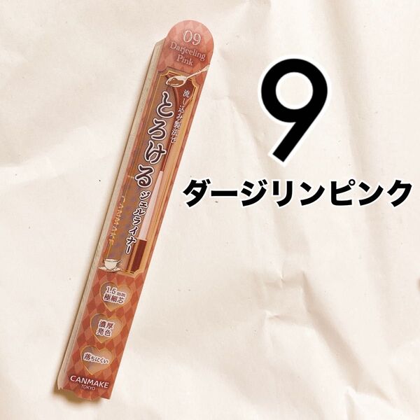 キャンメイク クリーミータッチライナー 09 ダージリンピンク アイライナー ジェルアイライナー ジェルライナー 極細 コスメ