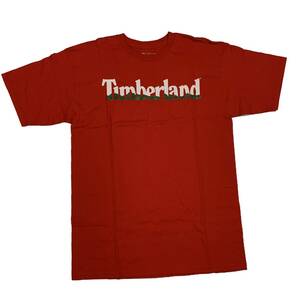 Timberland ティンバーランド ブランドロゴ Tシャツ（レッド）(L)【並行輸入品】