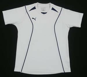 ★Puma　Mサイズ　プーマ　半袖Tシャツ　メンズ　ホワイト　チェック　スポーツ　サッカー　練習着　＃2150