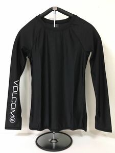 VOLCOM GIRL'S ボルコム O0312001BLK レディース Sサイズ 10号 長袖ラッシュガード 日焼け対策 ブラック色 ヴォルコム 新品 即決 送料無料