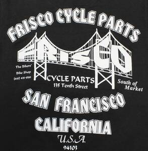 UTS43フリスコチョッパーズS半袖TシャツFRISCO CHOPPERSサンフランシスコ フリスコ チョッパー バイカー ハーレー ゴールデンゲート 黒色