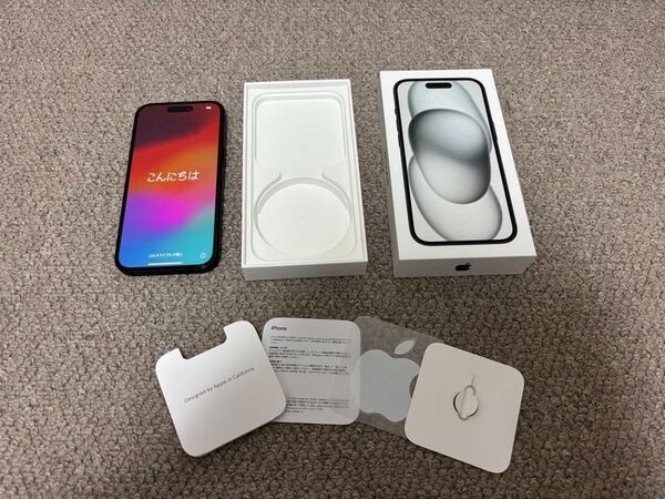 【箱&説明書付き、ガラスフィルム レンズカバー貼り付け済】iPhone 15 128gb SIMフリー MTMH3J/A ブラック