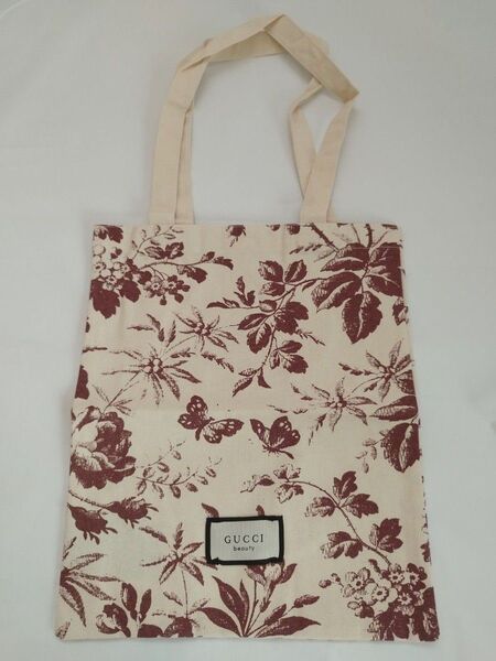 GUCCI 化粧品 付属 ノベルティ エコバッグ トートバッグ レッド 花柄