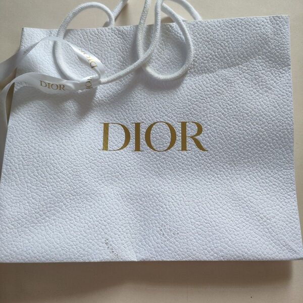 Dior ホワイトロゴ ショッパー、リボン