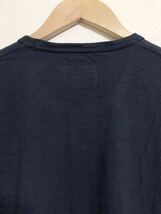 【新品】 Abercrombie & Fitch A&F アバクロンビー&フィッチ 刺繍ロゴ クルーネック Tシャツ トップス サイズL 180/104A ネイビー 半袖_画像4