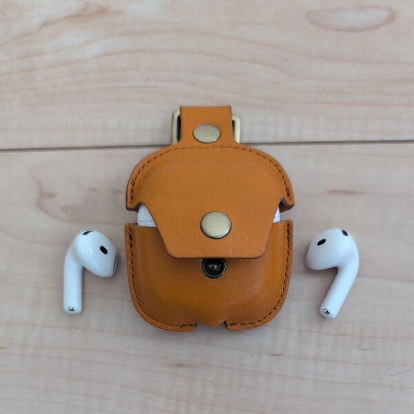 Apple AirPods4 ANC搭載モデル 極美品 革ケース付き