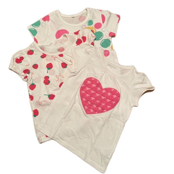 まとめ売り 110 1枚 120 2枚 女の子 半袖 Tシャツ セット カットソー トップス