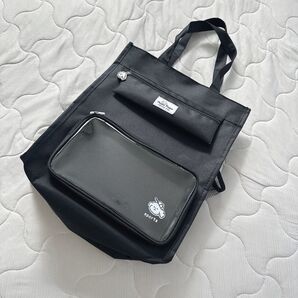 キャンバス製 トートバッグ 文具収納