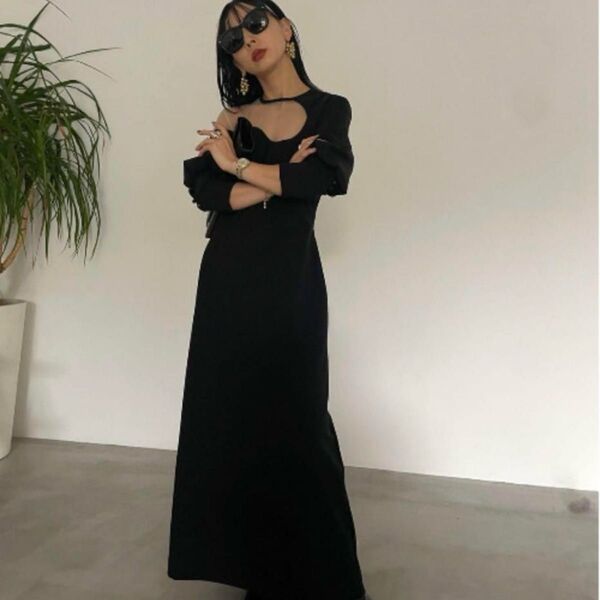 LAKE CURVE TRICOT RIB DRESS
