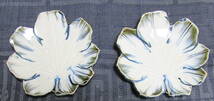 陶器　平皿　小皿　銘々皿　２枚セット　食器　八つ手型_画像1