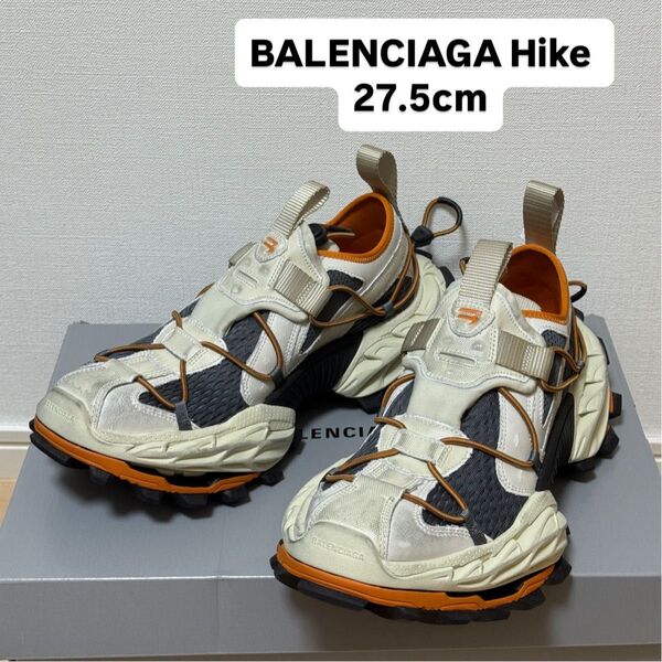 BALENCIAGA バレンシアガ Hike Sneaker "Beige/Orange" 27.5cm