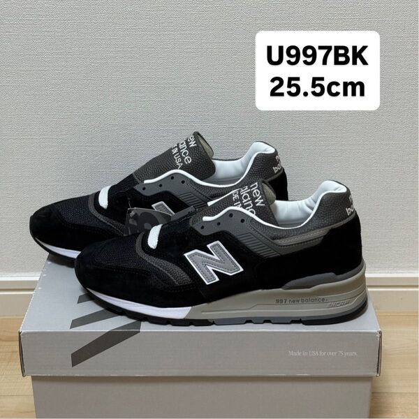 made in USA NEW BALANCE U997BK 25.5cm