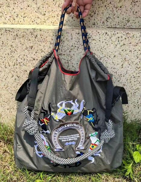 ショルダーベルトつき エコバッグ トートバッグ 収納 折りたたみ 軽量 2WAY 人気 馬 ドリームキャッチャー柄 可愛い 通学