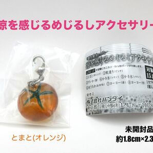 涼を感じるめじるしアクセサリー とまと(オレンジ) 約1.8cm×2.3cm