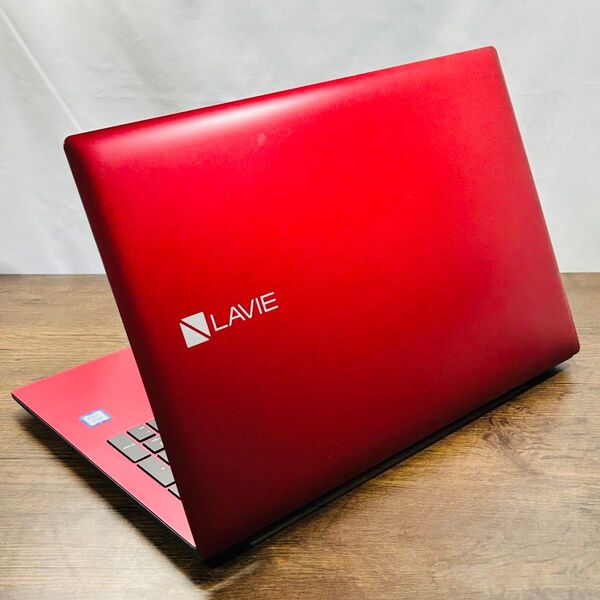 美品★オフィス付きノートパソコン SSD/8GB Windows11 NEC 赤