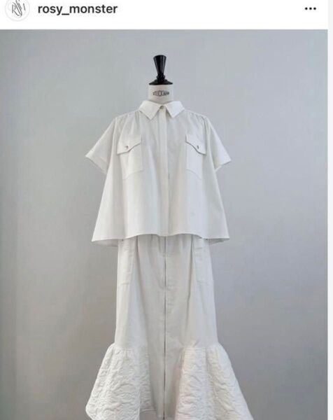 ☆新品タグ付き☆定価 2万2千円 オシャレ Rosy monster ロージーモンスター スカート ホワイト M