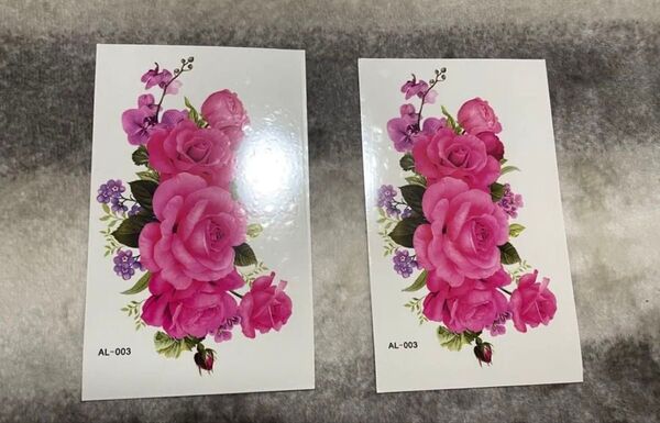 2枚 オーダーページ 綺麗の花 タトゥー シール 防水 ボディーペイント