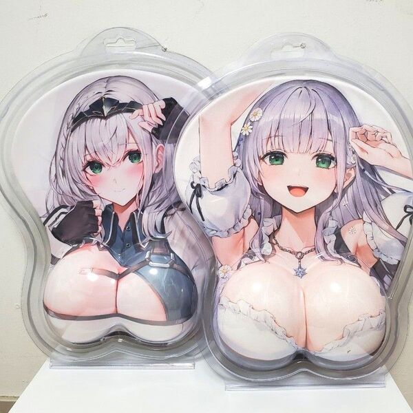 白銀ノエル ホロライブ 誕生日記念2020&コミケ102 おっぱいマウスパッド 2種セット
