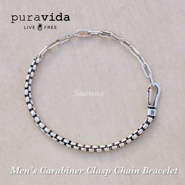 新品 RonHerman 取扱 Pura Vida ブレスレット★日本未発売 ステンレスブレスレット チェーン