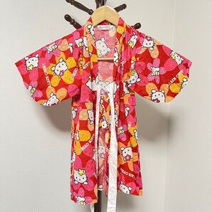 【平成レトロ】ハローキティ 浴衣 ベビー90cm