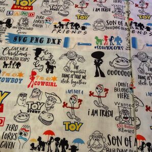 トイストーリー フォーキー バズライトイヤー ウッディ 生地 布 シーチング 給食袋 かわいい