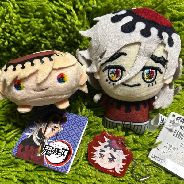 のるキャラマスコット ちびぐるみ 童磨 鬼滅の刃 無限城編 ぬいぐるみ アクリルスタンド フィギュア 色紙 缶バッジ 合皮チャーム