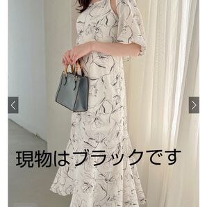 マルチWay花柄ボレロXキャミマーメイドワンピースセットアップ GRL グレイル 半袖ワンピース ワンピース ブラック