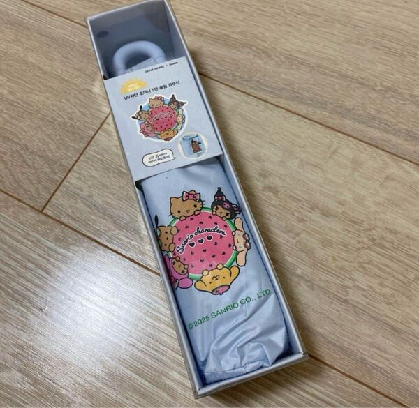 新品未使用 オリーブヤング サンリオ コラボ ハローキティ ポチャッコ ポムポムプリン シナモンロール マイメロ UVカット日傘