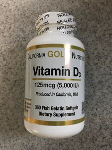 《送料無料》ビタミンD3 125mcg（5,000IU） 360粒 CGN 5000