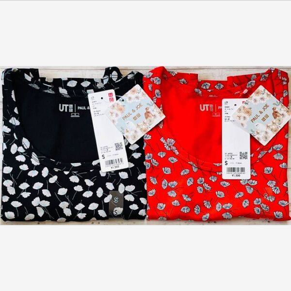 ポール&ジョー クロップドUTグラフィックTシャツ(半袖・タイトフィット)S×2枚