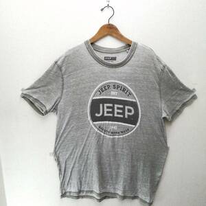 JEEP ビッグロゴ　プリントTシャツ L GRAY