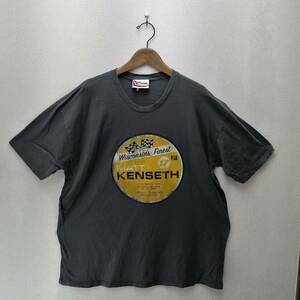 HASE製　KENSETH　ビッグロゴ　プリント Tシャツ XL GRAY　NASCAR　HOOTERS