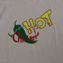 超美品 90s USA製 HOT Chili Pepper Tシャツ XL ホワイト ScreenStars イラスト ユーモア パロディ レッチリ RHCP ? ヴィンテージ_画像3