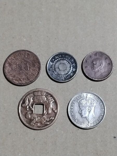 ★値下げ交渉歓迎★【古銭 6種類 6枚セット】 硬貨 古銭 コレクション コイン 銀貨 銅貨 日本古銭 旧貨幣 海外 外国 希少