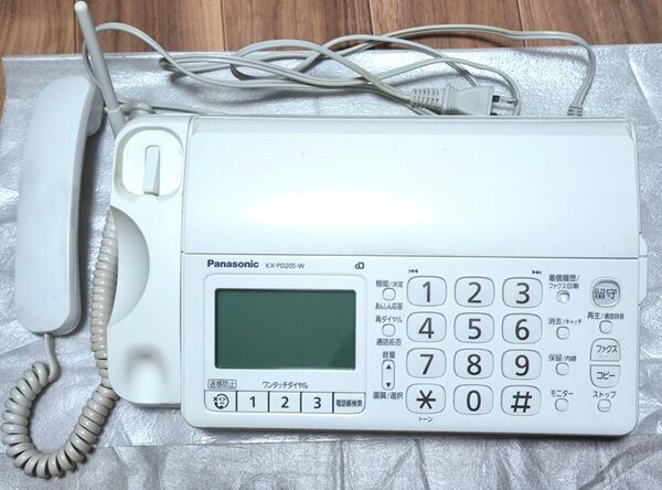 Panasonic パナソニック 電話機 ファクス FAX KX-PD205-W