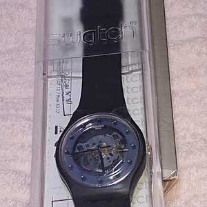 【未使用保管品】スウォッチ swatch 黒 スケルトン 腕時計