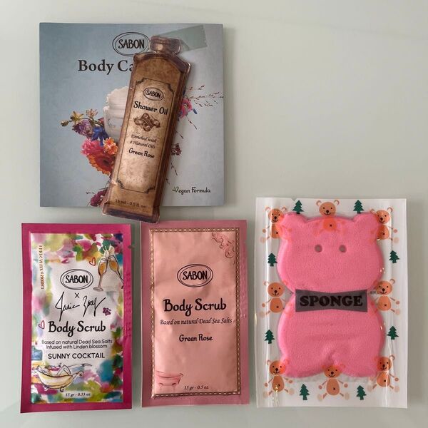 SABON 新品 シャワーオイル&スクラブ+おまけスポンジ