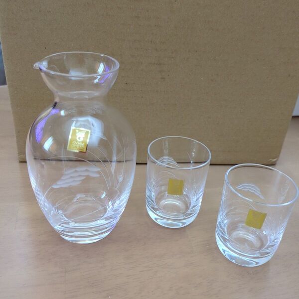 KAGAMI CRYSTAL 徳利 お猪口 3点セット