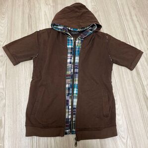 POWER TO THE PEOPLE 半袖フード付き パーカー Mサイズ