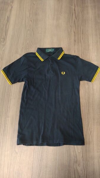 フレッドペリー FRED PERRY 鹿の子 半袖ポロシャツ ブラック