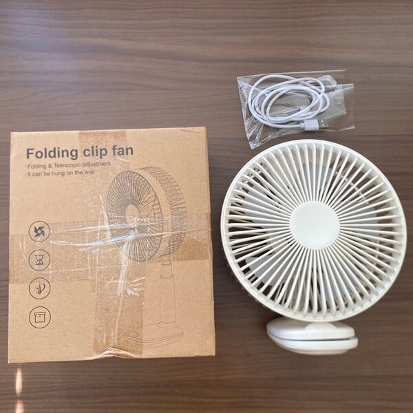 リスカイの扇風機(さらに、プラス) コードレス扇風機 Folding clip fan 卓上扇風機 USB充電式 クリップ