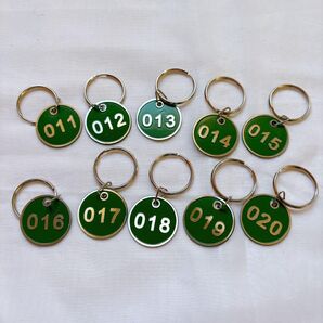 Hiitom 10個セット 番号札 ドア番号 30mm 11/20 緑