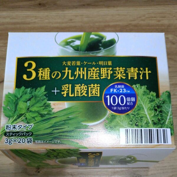 青汁 国産 九州産野菜青汁 + 乳酸菌100億個 大麦若葉 ケール 明日葉 乳酸菌 野菜 飲料 健康飲料 美容 ダイエット 20袋