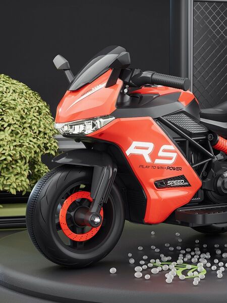 赤 新品!電動カー 電動乗用玩具 スポーツバイク 子供用3輪バイク キッズバイク