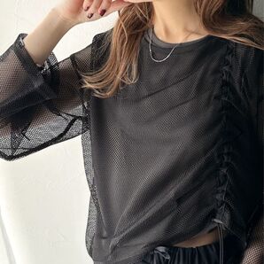 未使用 タグ付き《JaVa ジャバコラボ》メッシュトップス&ノースリーブTシャツ