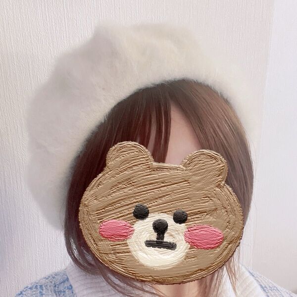 ふわふわベレー帽