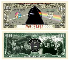 ☆　おもちゃ アメリカ製　　ピンク フロイド Pink Floyd　100万ドル札 　イギリス　UKロック　 サイケデリック 　 ☆