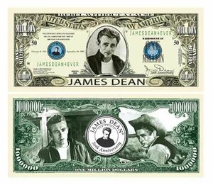 ☆100万ドル札 レプリカ ジェームズ・ディーン James Dean☆